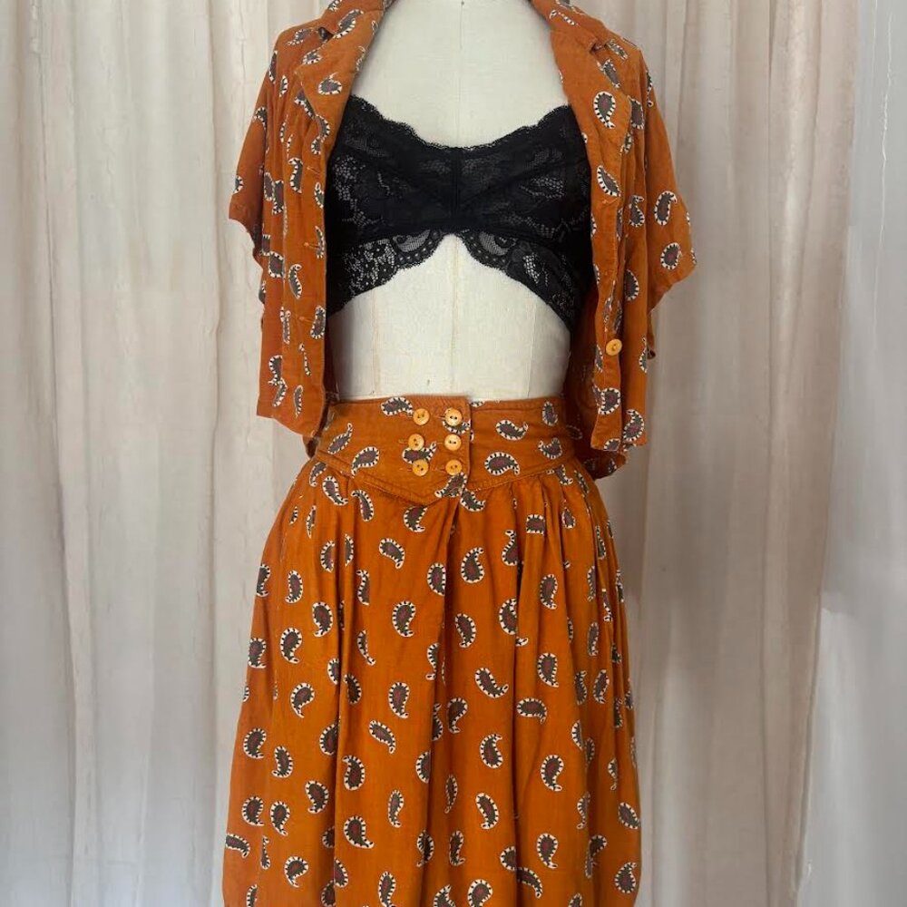 Paisley Printed Skort Set